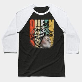 African American Educated Strong Black Woman Queen Baseball T-Shirt